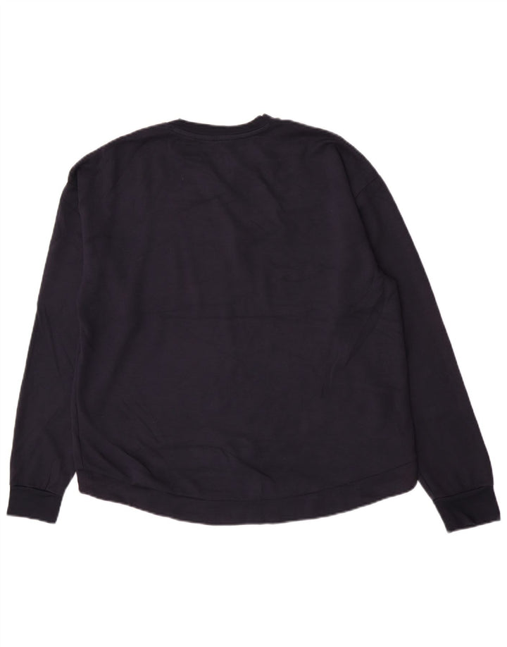 Ted Baker Dame Sweatshirt Jumper Størrelse 4 Large Navy Blue Viscose