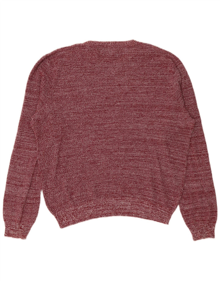 Penguin Herre Crew Neck Jumper Sweater Stor rødbrun Flecked Bomuld