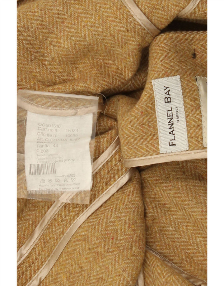 FLANNEL BAY Dame 3-knaps blazerjakke IT 44 Medium Beige Sildeben