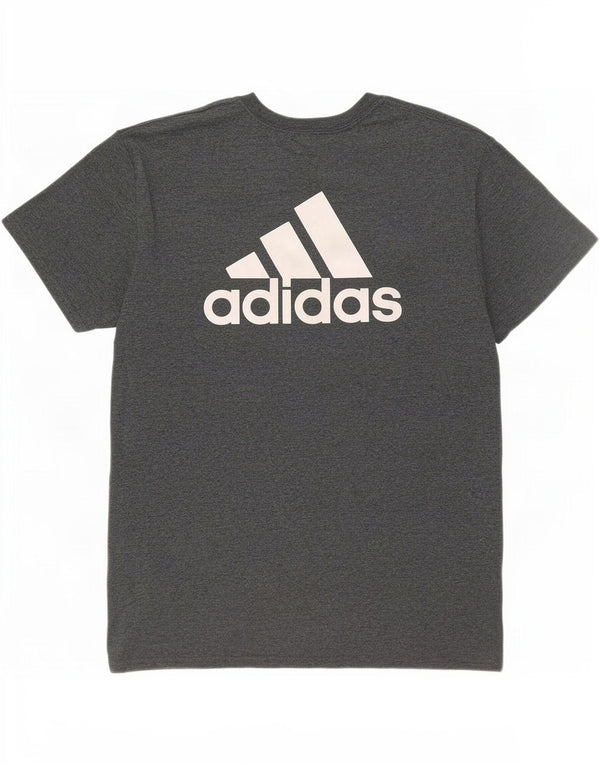 Adidas Herre United Soccer Coaches Grafisk T-shirt Top Medium Grå Bomuld