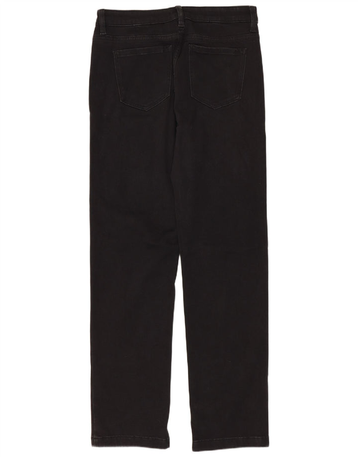 Marks & Spencer Kvinder Kort Straight Jeans UK 12 Medium W28 L29 Sort