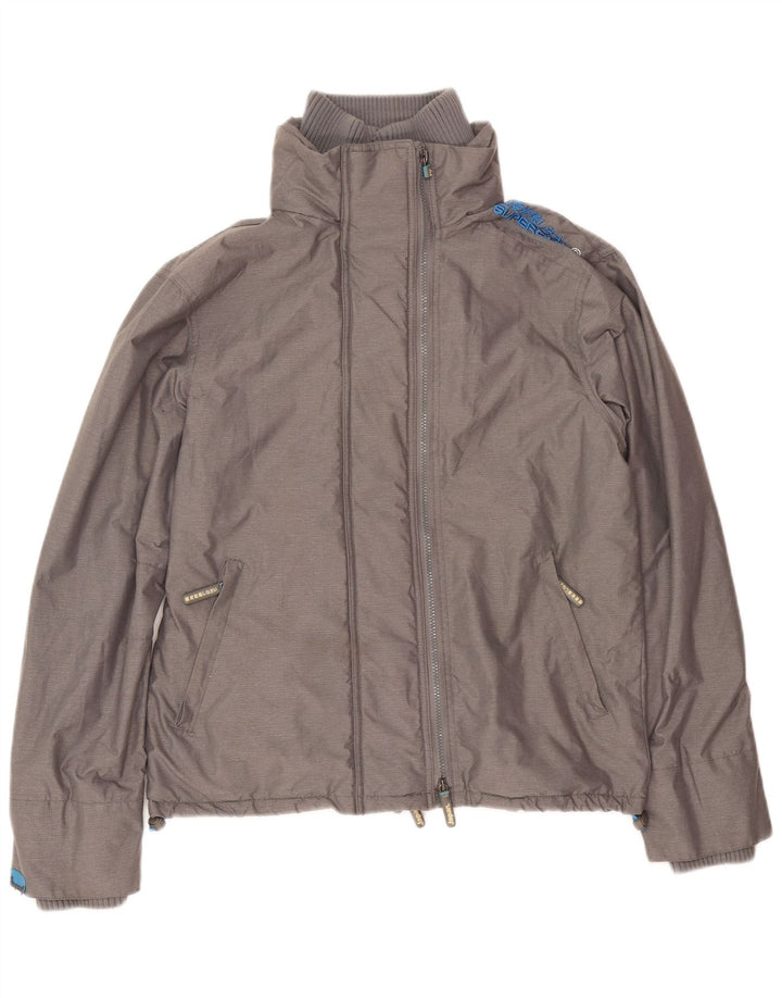Superdry Herre Windcheater Sherpa Windbreaker Jacket UK 38 Medium Grey Nylon
