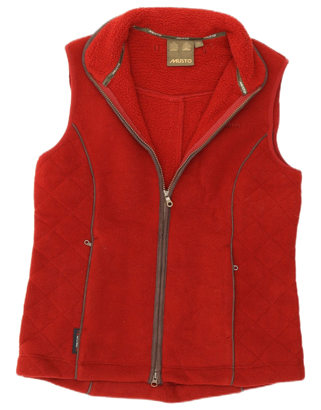 Musto Dame Fleece Gilet UK 14 Large Bourgogne Polyester