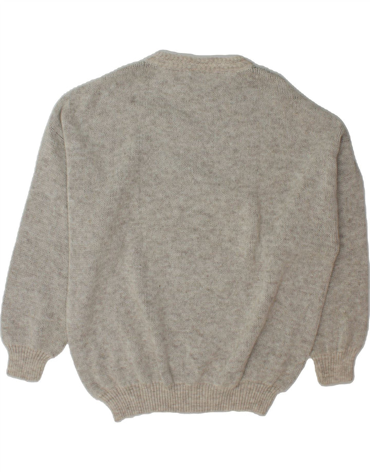 COLLECTION Mens Crew Neck Jumper Sweater IT 56 XL Grey Geometric Acrylic Vintage Collection and Second-Hand Collection from Messina Hembry 