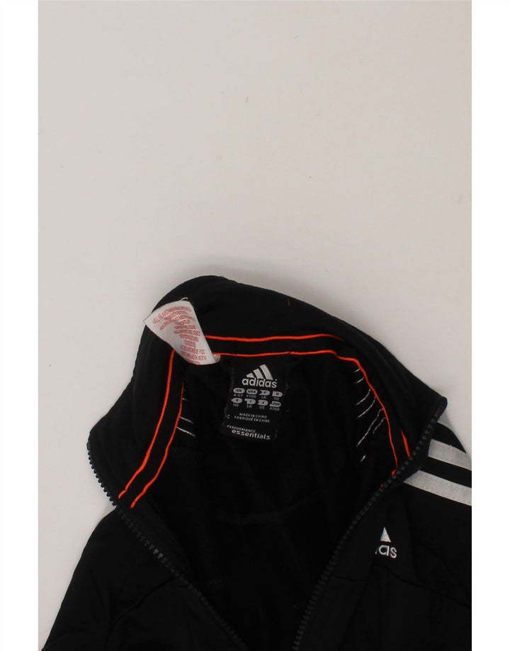 ADIDAS Boys Tracksuit Top Jacket 4-5 Years Black Polyester Vintage Adidas and Second-Hand Adidas from Messina Hembry 