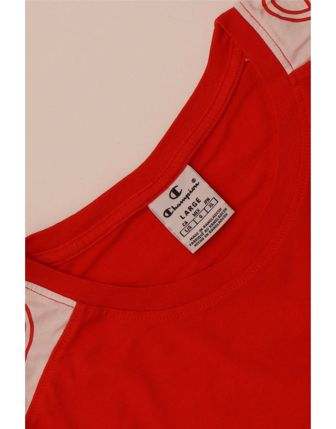 Champion Herre grafisk T-shirt Top Stor rød farveblok
