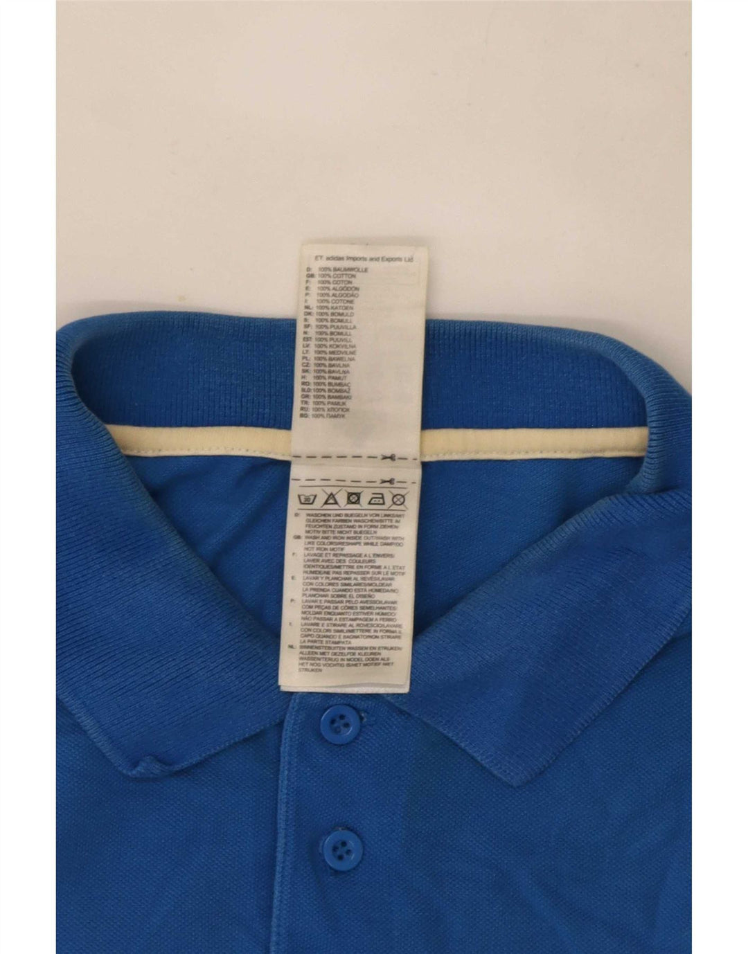 Adidas Polo Shirt til mænd 2XL Blå Bomuld