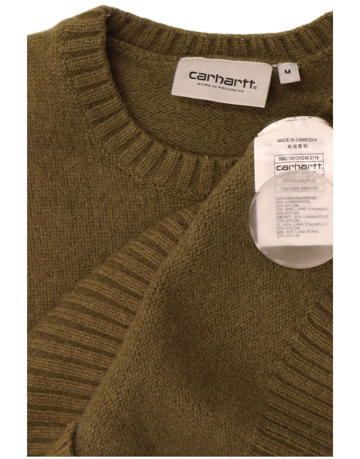 CARHARTT Herretrøjetrøje med rund hals, medium Khaki stribet lammeuld