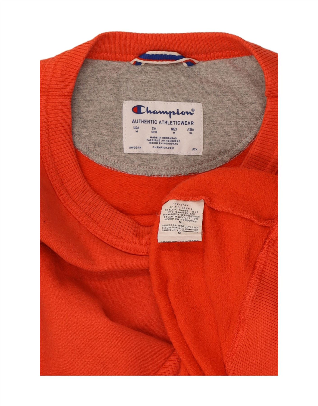 CHAMPION Mens Sweatshirt Jumper Medium Orange Cotton Vintage Champion and Second-Hand Champion from Messina Hembry 