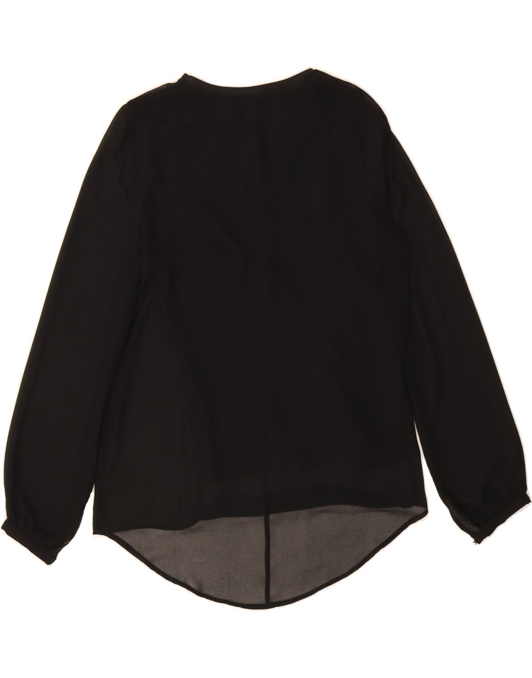 ZARA Womens Oversized Long Sleeve Blouse Top UK 6 XS Black Vintage Zara and Second-Hand Zara from Messina Hembry 