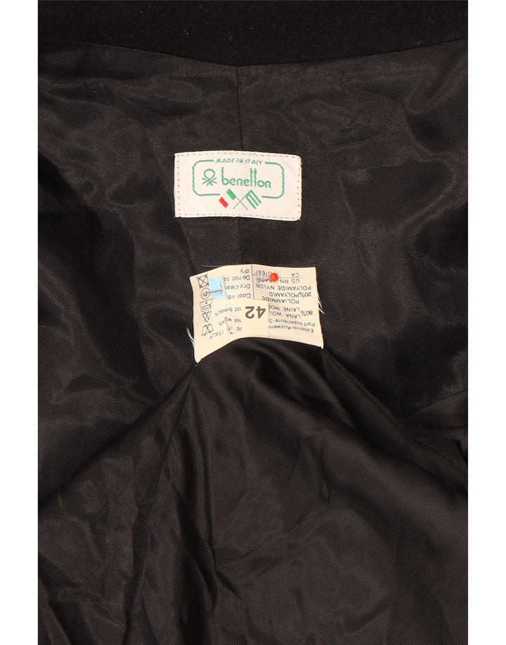 Benetton Dame 2 Button Oversized Blazer Jacket IT 42 Medium Navy Blue
