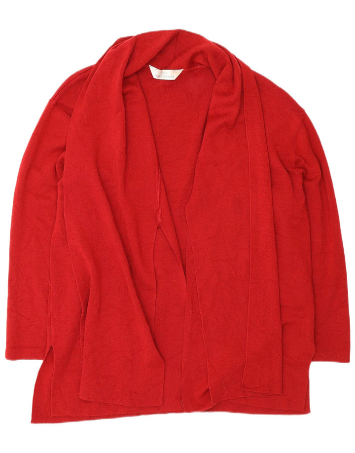 Marks & Spencer Dame Oversized Open Cardigan Sweater UK 14 Large Red