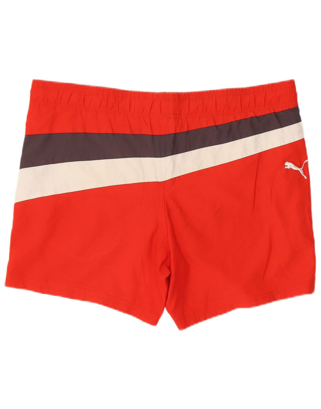 Puma Herre grafiske svømmeshorts Medium Rød Colourblock Polyester