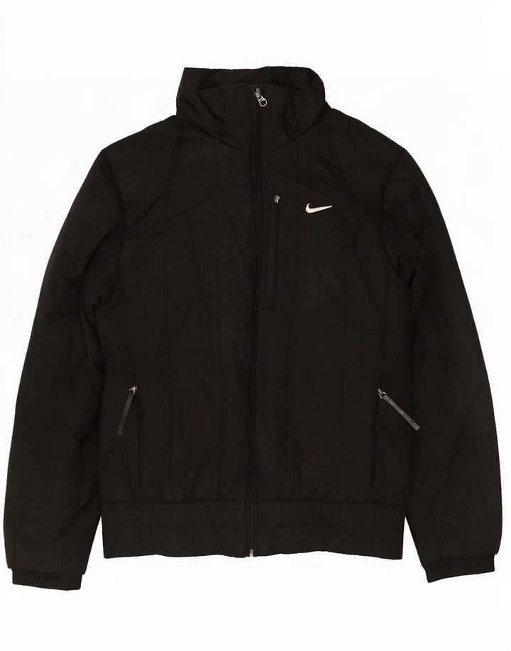 Nike polstret hættejakke til kvinder UK 10/12 Medium Sort Polyester