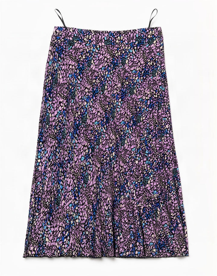 Marks & Spencer A-line nederdel til kvinder UK 14 Large W34 Flerfarvet plettet