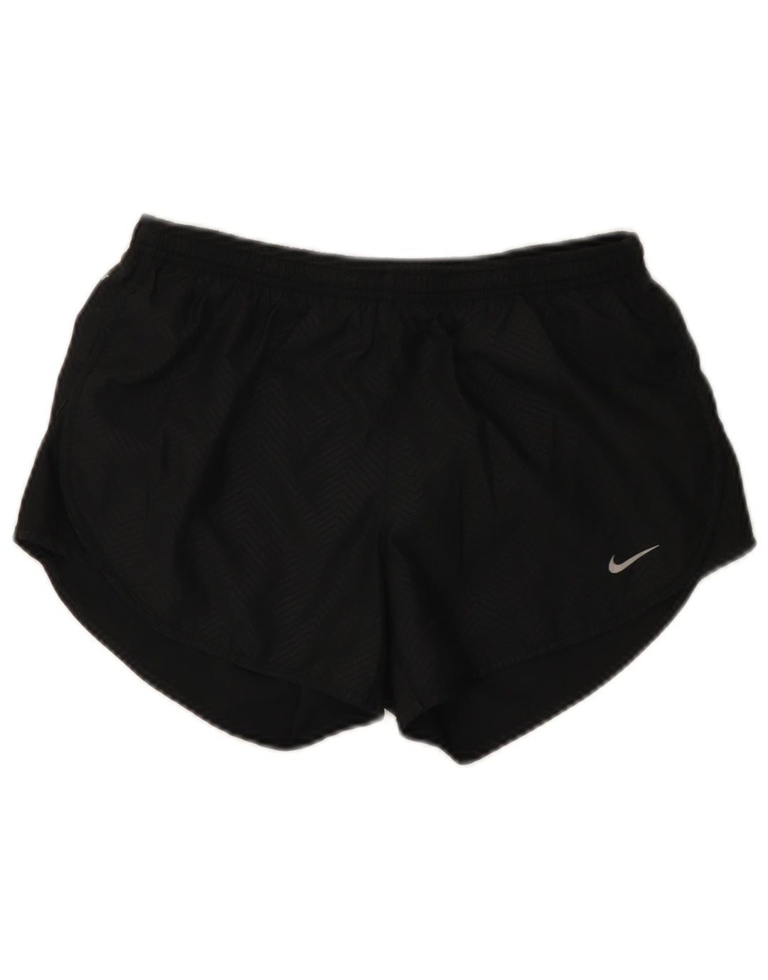 Nike Dame Dri Fit Sport Shorts UK 10 Small Black Chevron Polyester
