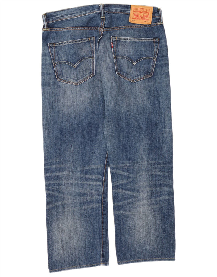 Levi's Mens 501 Cropped Jeans W34 L25 Blå