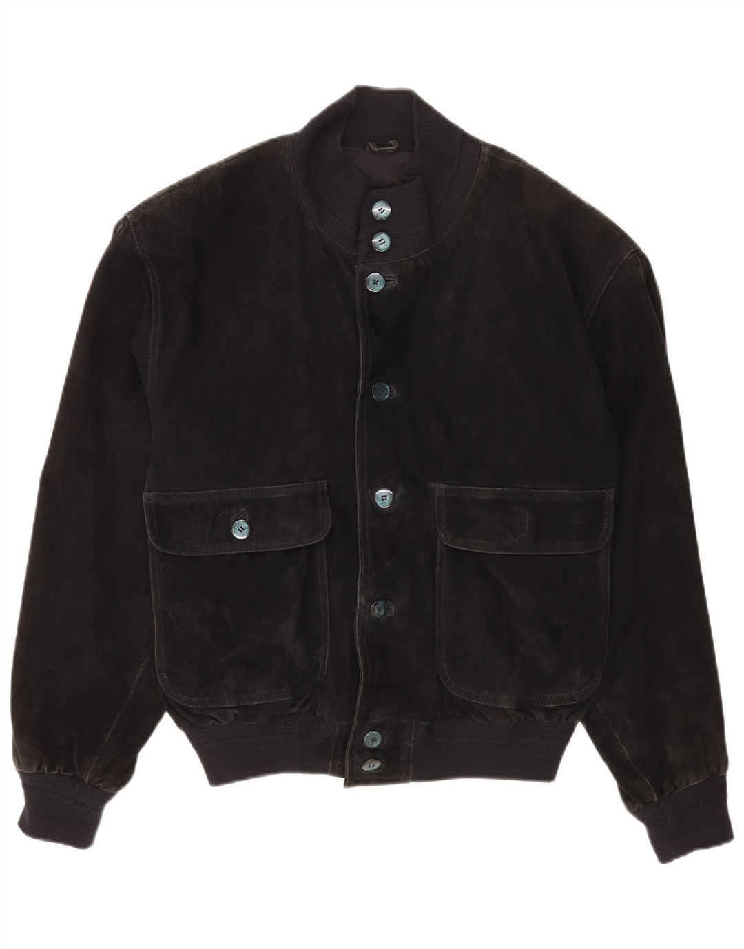 Vintage herre ruskind bomberjakke IT 48 medium sort læder