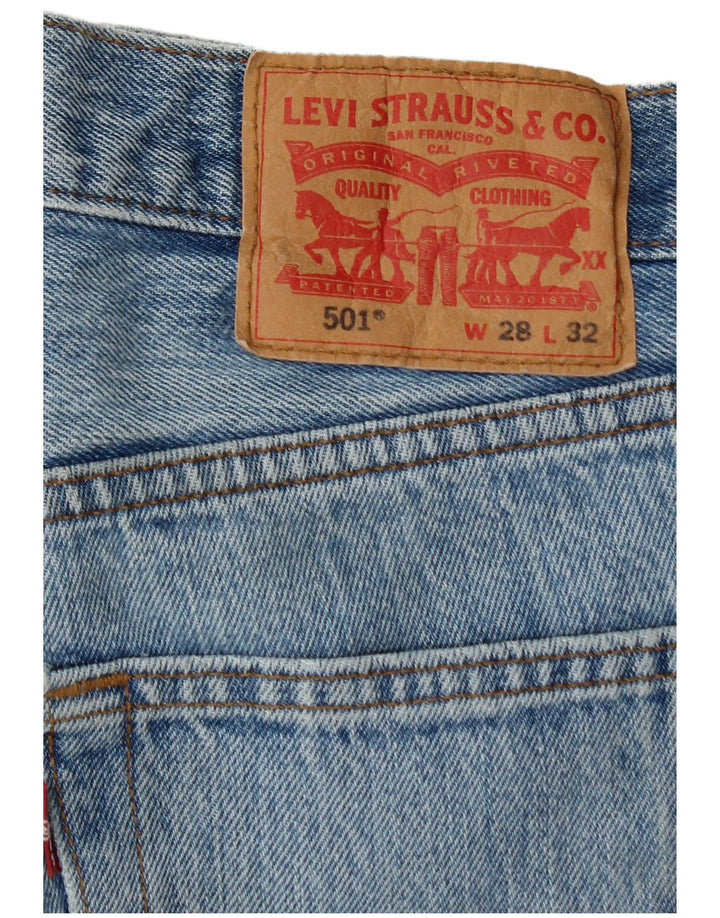 Levi's Herre 501 lige jeans W28 L32 blå bomuld