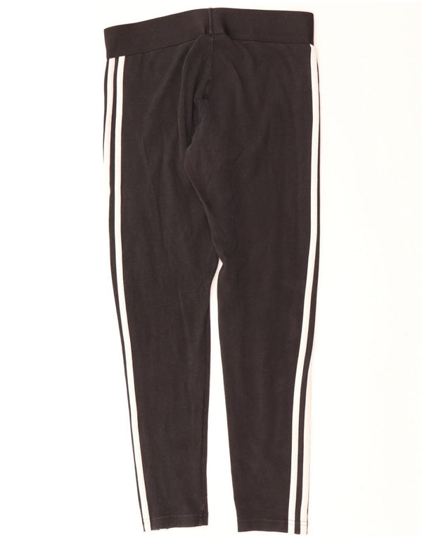 ADIDAS Dame Leggings UK 8/10 Small Black Bomuld
