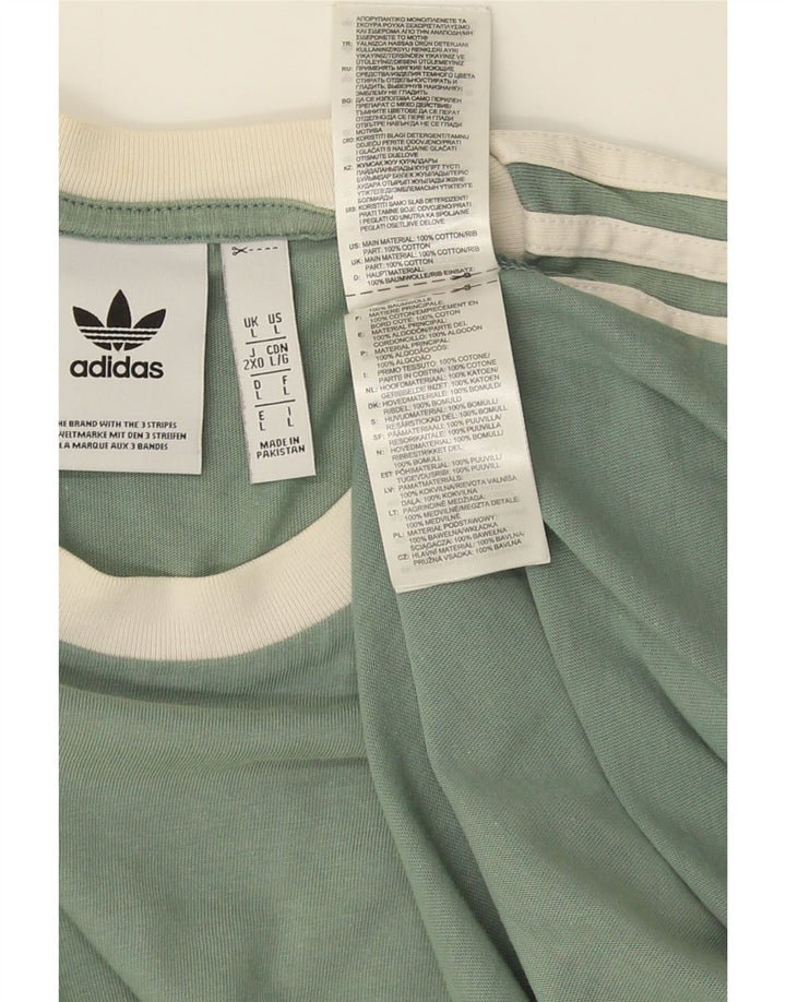 Adidas Herre T-Shirt Top Stor Grøn Bomuld