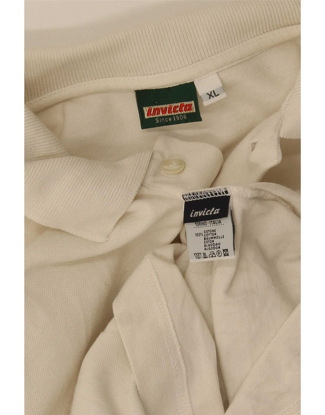 Invicta herre poloshirt XL hvid bomuld