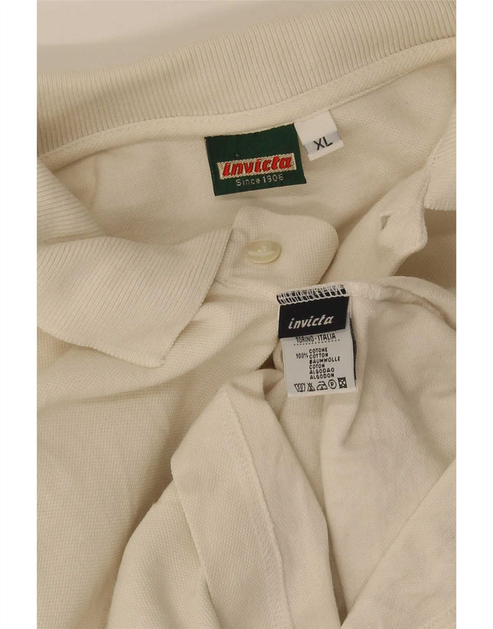 Invicta herre poloshirt XL hvid bomuld