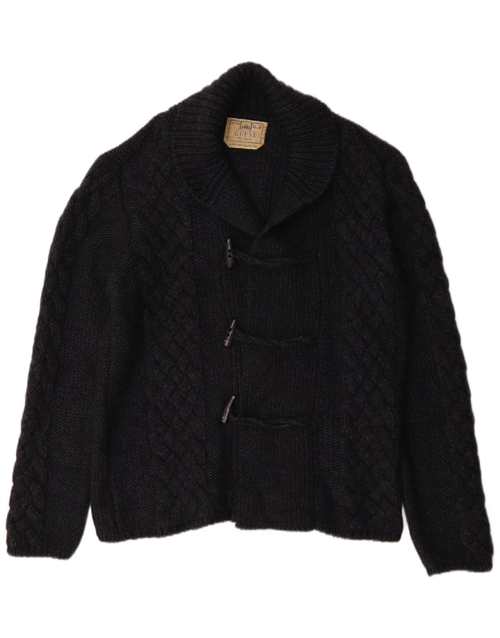 Guess Herre Duffle Buttons Cardigan Sweater Stor Sort Akryl