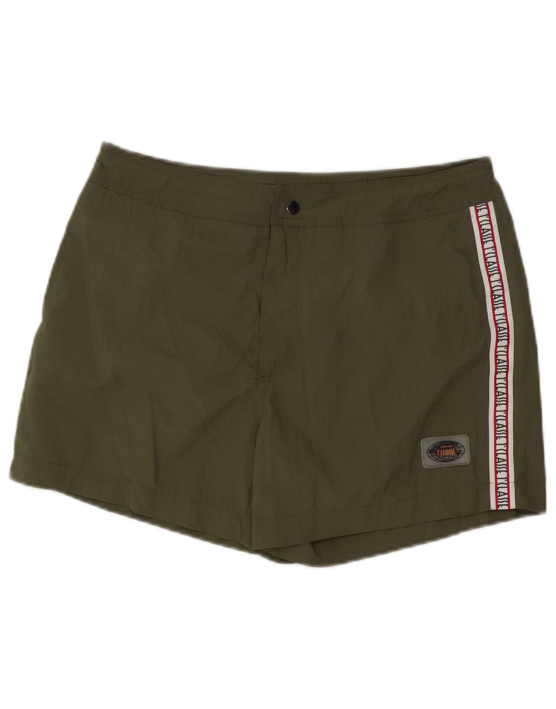 ALVIERO MARTINI Grafiske svømmeshorts til mænd Medium Khaki Polyamid