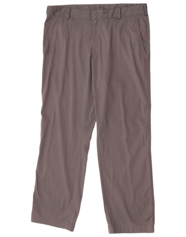Nike Herre Dri Fit Lige Chino-bukser W36 L30 Grå polyester