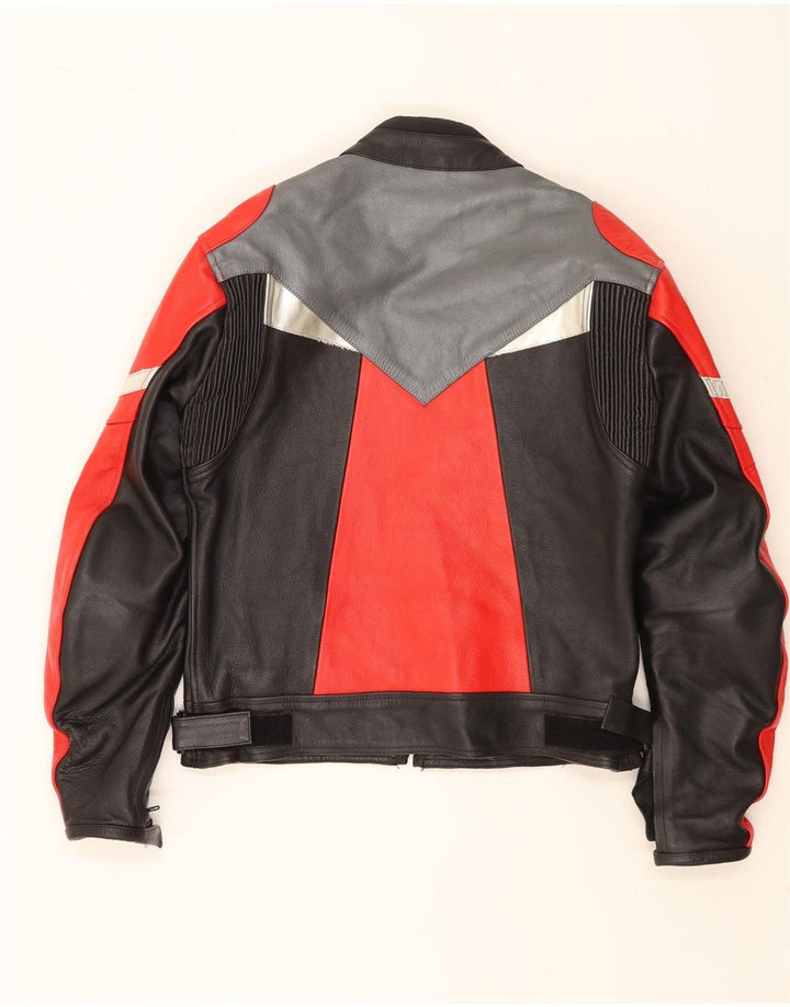Vintage Herre Motorstyle Racer Jacket UK 42 XL Flerfarvet Colourblock