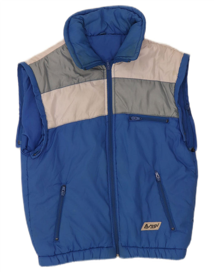 Brugi Dame Polstret Gilet IT 38 XS Blå Colourblock Polyamid