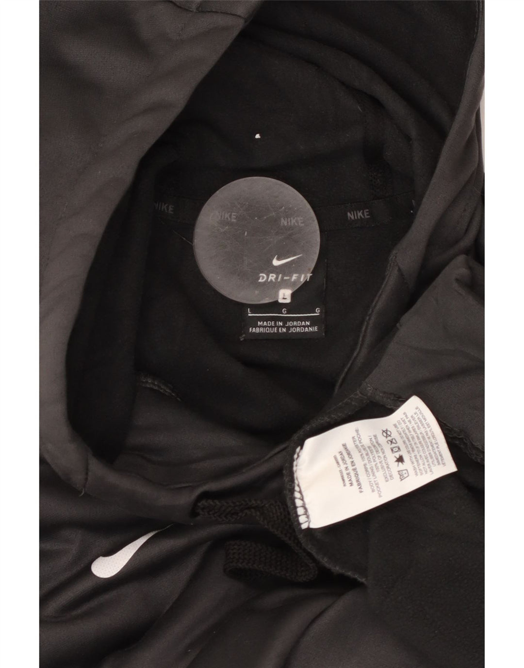 NIKE Herre Baseball Grafisk Hoodie Jumper Stor Grå Polyester