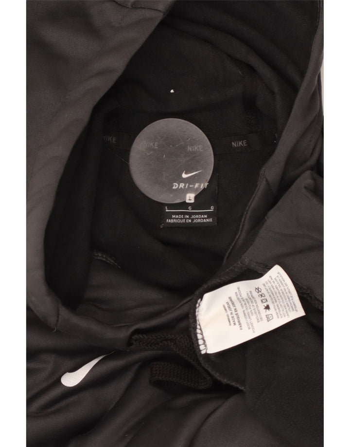 NIKE Herre Baseball Grafisk Hoodie Jumper Stor Grå Polyester