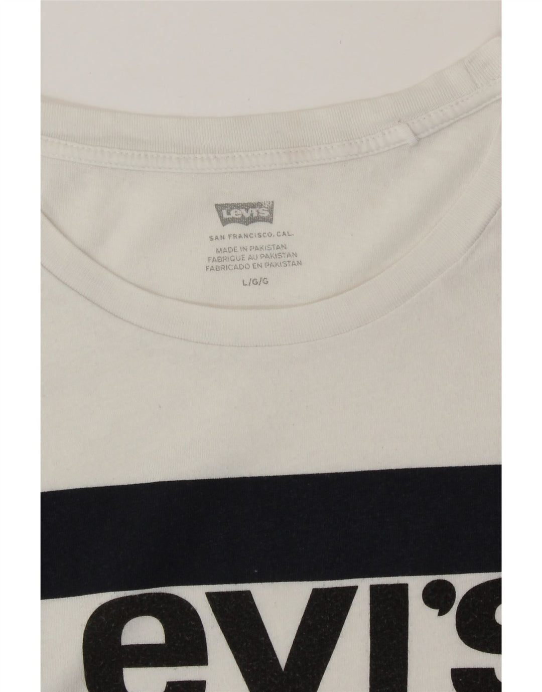 LEVI'S Grafisk T-Shirt Top til kvinder DK 16 Stor Hvid