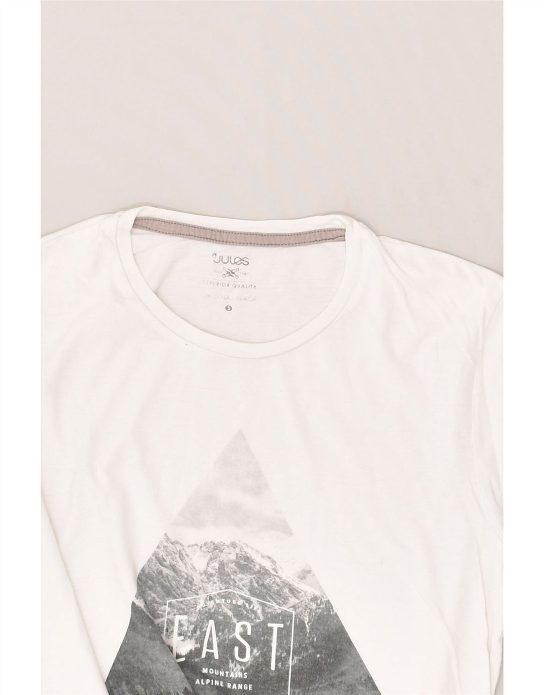 JULES Mens Graphic T-Shirt Top Small White Cotton | Vintage Jules | Thrift | Second-Hand Jules | Used Clothing | Messina Hembry 