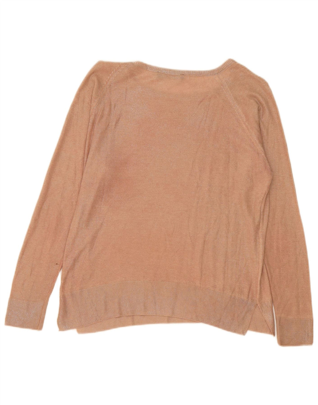 Zara Dame Boat Neck Jumper Sweater UK 14 Medium Beige