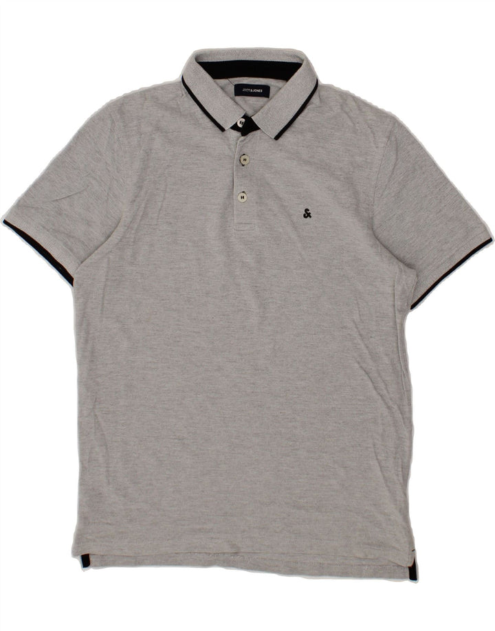 JACK & JONES Mens Polo Shirt Large Grey Cotton Vintage Jack & Jones and Second-Hand Jack & Jones from Messina Hembry 