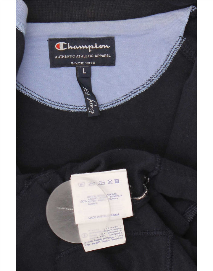 Champion Womens træningsdragt Topjakke UK 14 Large Navy Blue Colourblock