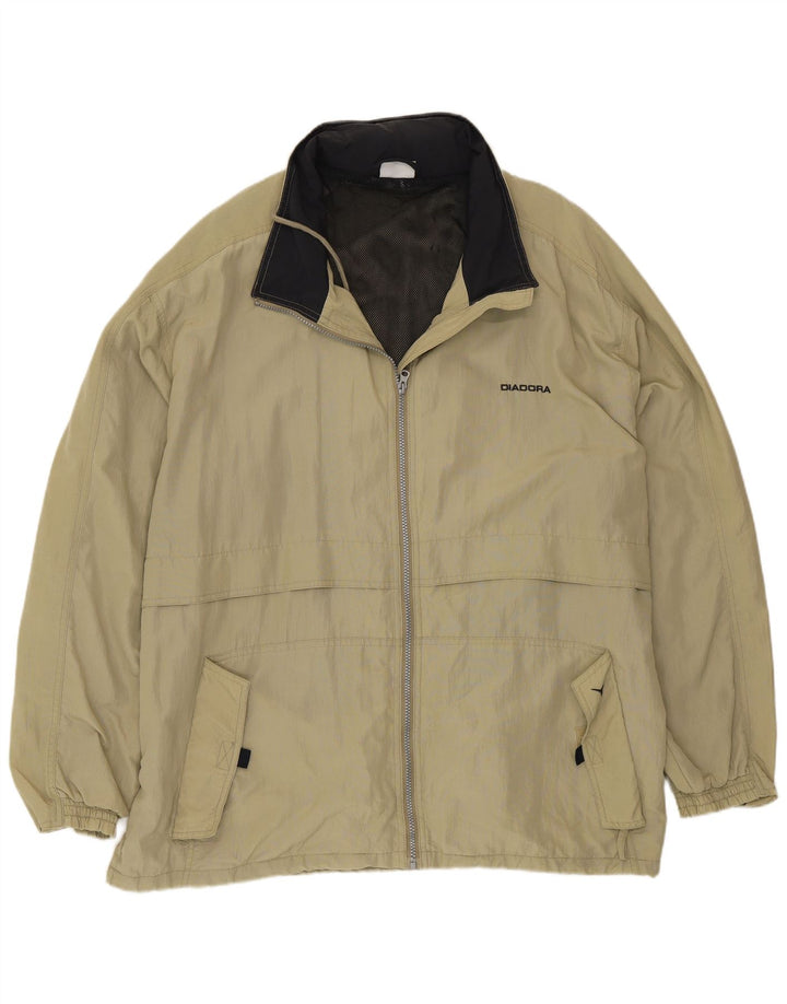 Diadora Regnjakke til mænd UK 40 Stor Beige Polyamid