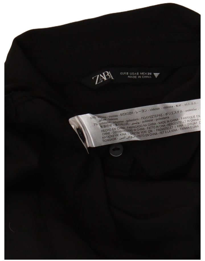 Zara Womens Oversized Tiered Dress UK 10 Small Black Viscose