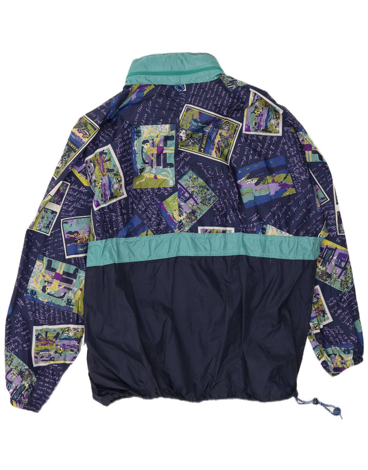 Jeantex Herre Hættetrøje Regnjakke IT 58/60 4XL Marineblå Patchwork
