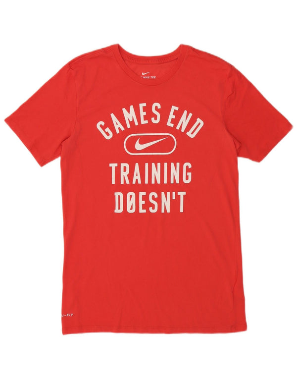 Nike Mens Athletic Cut Graphic T-Shirt Top Small Red Cotton