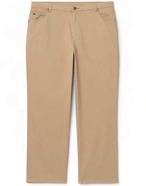 Marks & Spencer Kvinder Casual Bukser med brede ben UK 22 3XL W42 L30 Beige