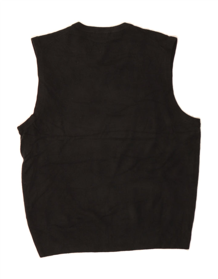 DOCKERS Mens Vest Tank Top Large Black Acrylic Vintage Dockers and Second-Hand Dockers from Messina Hembry 