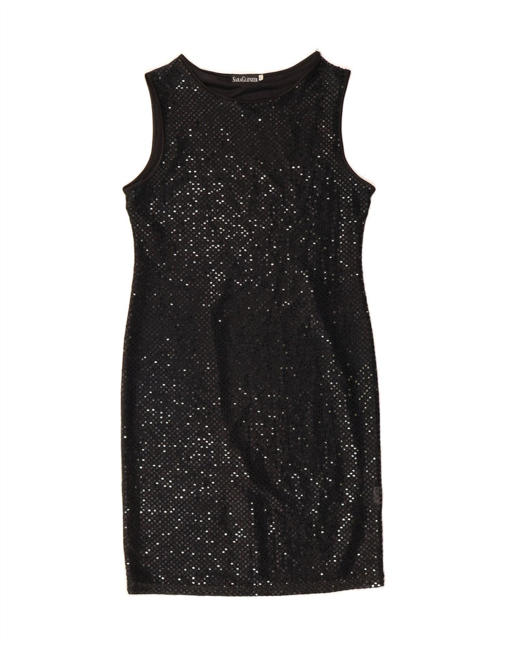 SARA GLENZER Womens Sleeveless Sheath Dress IT 42 Medium Black Polyester Vintage Sara Glenzer and Second-Hand Sara Glenzer from Messina Hembry 