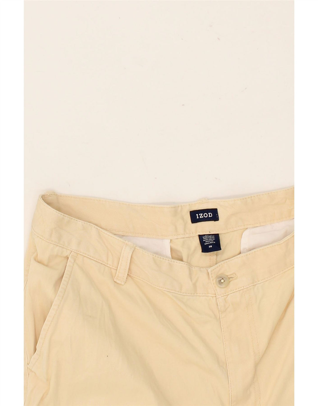 IZOD Mens Cargo Shorts W38 XL Beige Cotton Vintage Izod and Second-Hand Izod from Messina Hembry 
