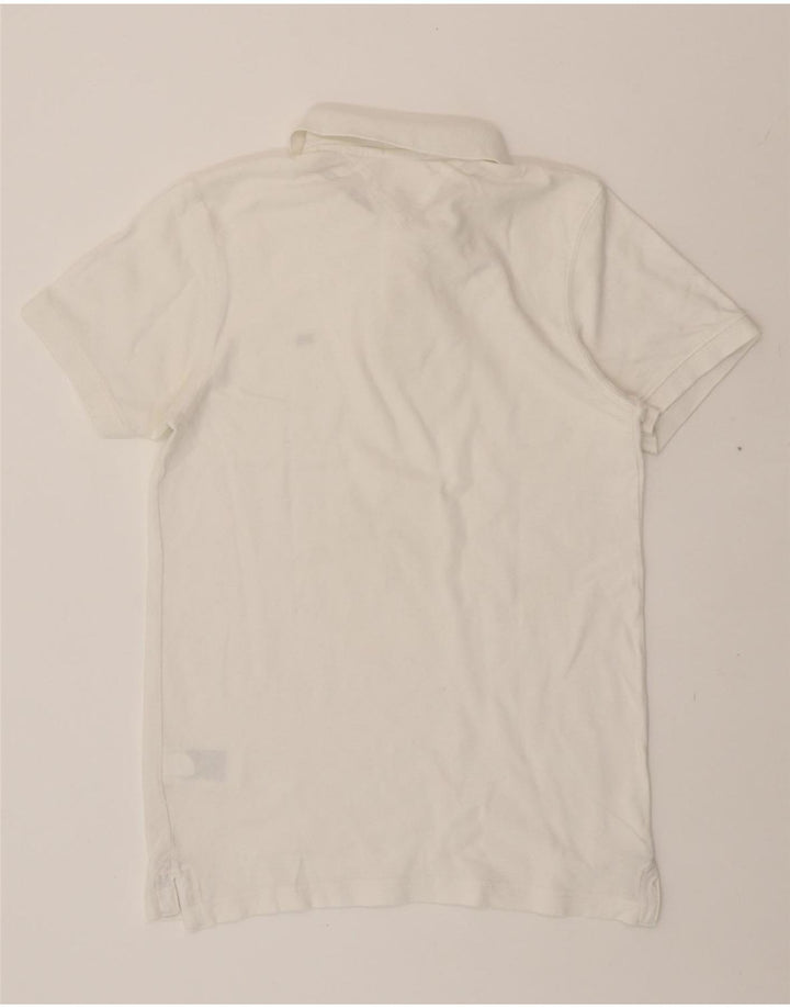 TOMMY HILFIGER Mens Polo Shirt Medium White Cotton Vintage Tommy Hilfiger and Second-Hand Tommy Hilfiger from Messina Hembry 