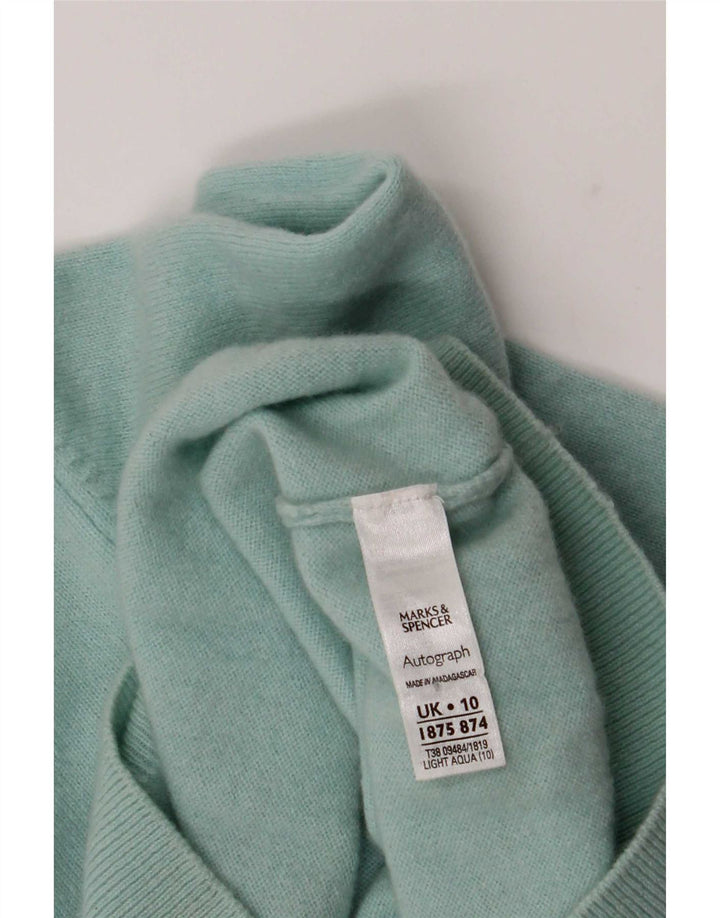 Marks & Spencer Dame Rullehals Sweater UK 10 Small Turkis