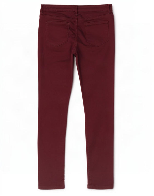 Fat Face Dame Jegging Jeans UK 10 Small W26 L28 Bourgogne bomuld